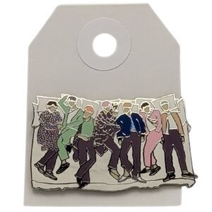 Happipop BTS All 7 Members Pastel Group Enamel Pin Kpop Fan Art ARMY Collectible